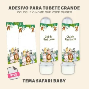 ADESIVO PARA TUBETE GRANDE : SAFARI