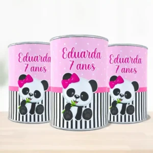 RÓTULO ADESIVO PARA COFRINHO PANDINHA ROSA