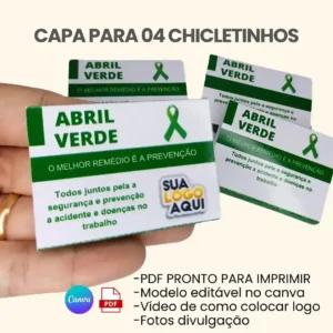 CAPA PERSONALIZADA PARA 04 CHICLETINHOS - ABRIL VERDE