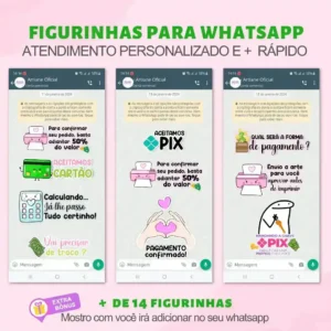 FIGURINHAS PARA  ATENDIMENTO NO WHATSAPP