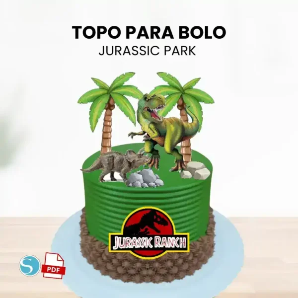 TOPO DE BOLO JURASSIC