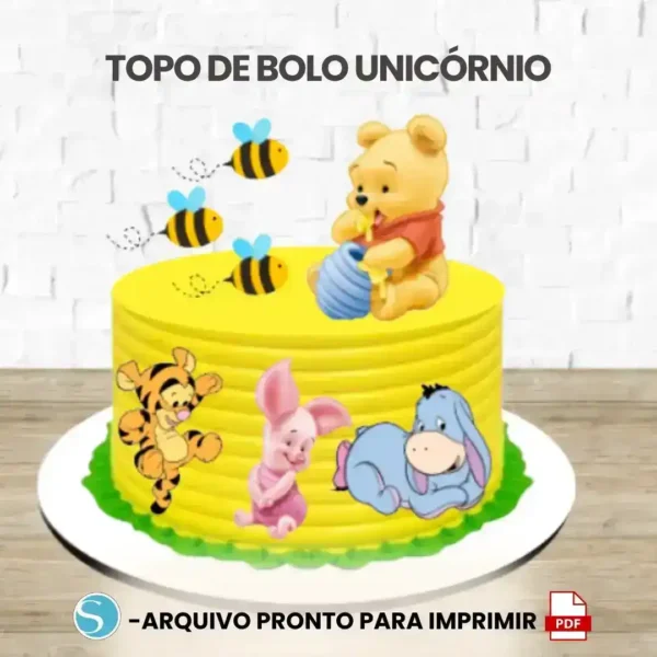 TOPO DE BOLO : URSINHO POOH