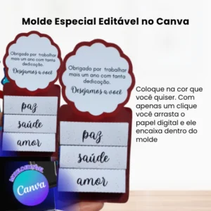 CARD PARA 3 BIS - MOLDE ESPECIAL NO CANVA