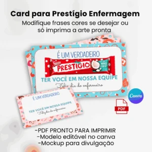 CARD PARA PRESTÍGIO ENFERMAGEM | DIA DO ENFERMEIRO