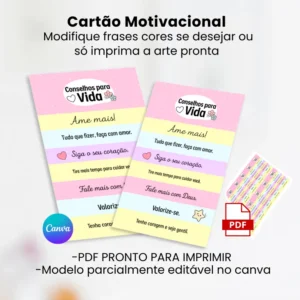 CARTÃO MOTIVACIONAL PARA CLIENTE