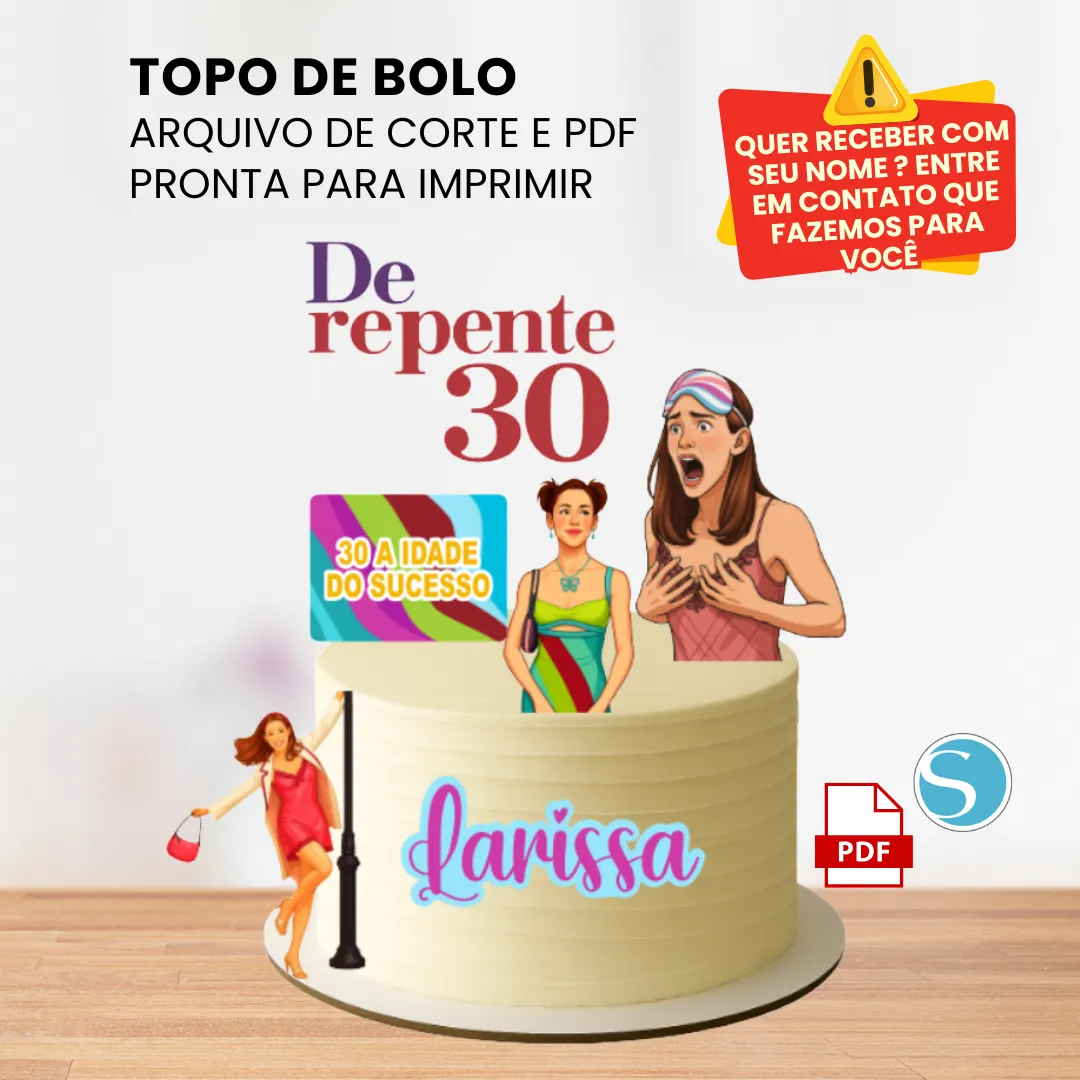 TOPO DE BOLO DE REPENTE 30