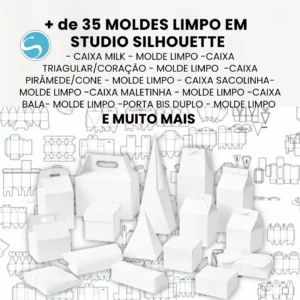KIT COM +35 MOLDES LIMPOS PARA STUDIO SILHOUETTE | CAIXAS KIT FESTA