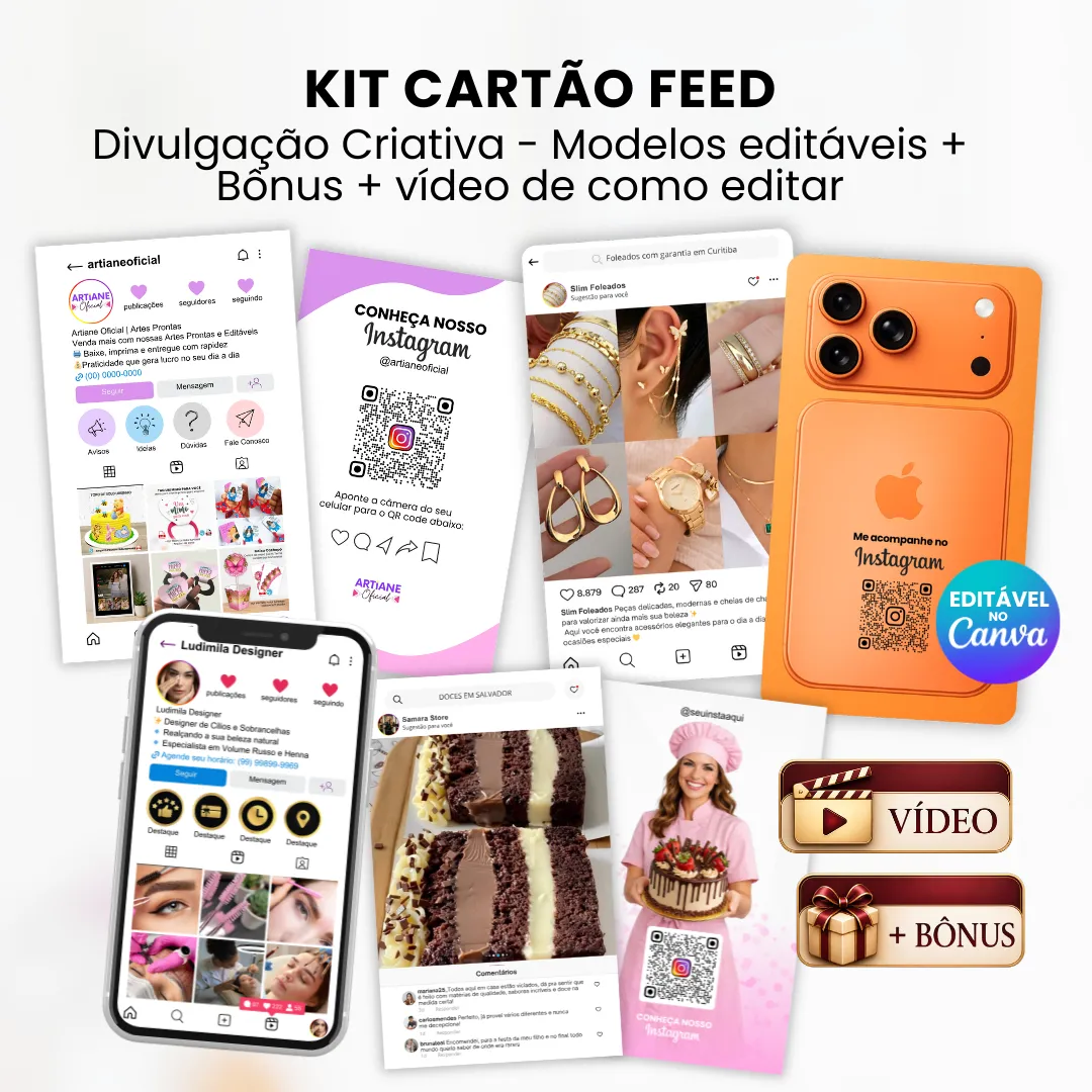KIT CARTÃO FEED – DIVULGAÇÃO CRIATIVA